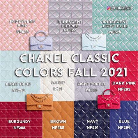 colour code chanel|chanel bag color chart.